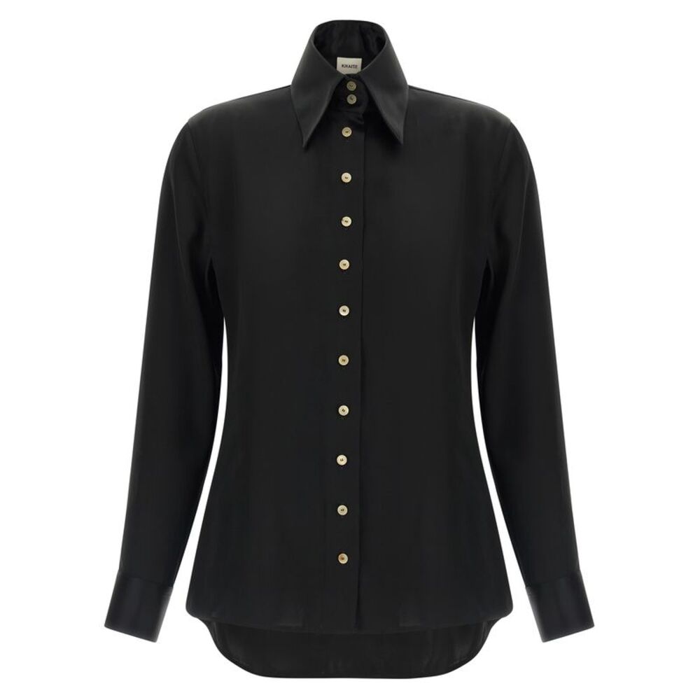 Khaite Black Acetate Women's Blouse